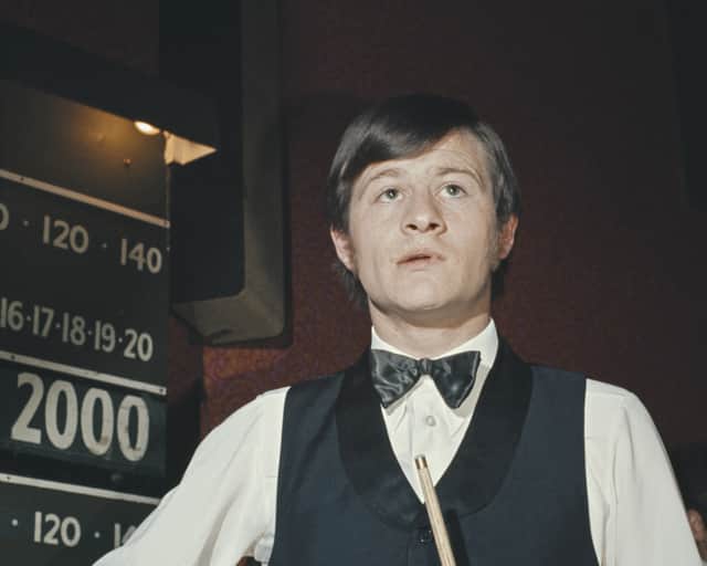 Alex Higgins of Northern Ireland during the World Snooker Championship, February 1972 in Birmingham. Photo: Allsport/Getty Images