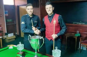 Alex Taubman (right) met Alfie Davies (left) in this year’s Welsh national final. Credit: Welsh Snooker