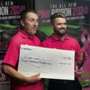 Oliver Lines stands with Landywood owner Paul Lloyd