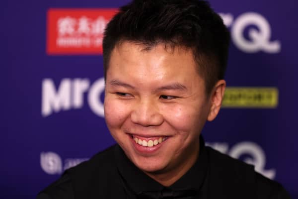 Zhou Yuelong whitewashed world champion Kyren Wilson. Photo credit: George Wood/Getty Images