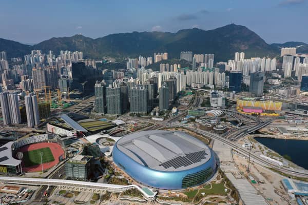 The new and impressive Kai Tak Stadium in Hong Kong