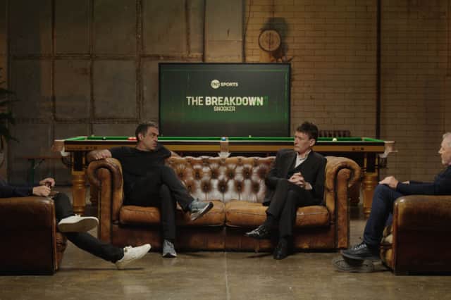 Ronnie O’Sullivan and Jimmy White on the set of ‘The Breakdown’